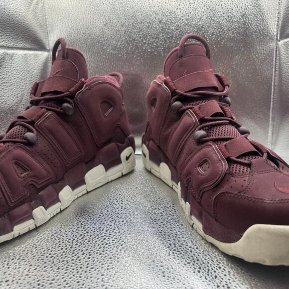 RARE 🚀 Size 13 - Nike Air More Uptempo Bordeaux Night Maroon 921949-600‎ - Picture 5 of 10